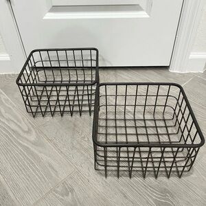 2 piece metal basket set
